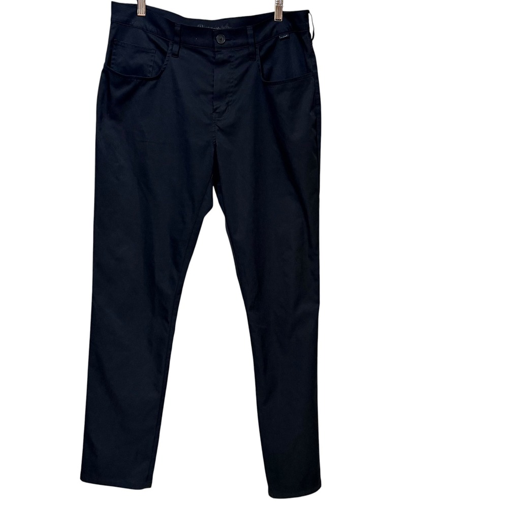TravisMathew Mens Black Performance Golf Pants Trousers 33x32 5-Pocket Straight